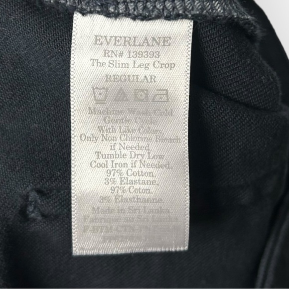 Everlane The  Slim Leg Crop Regular in Washed Black 6 - Picture 7 of 8